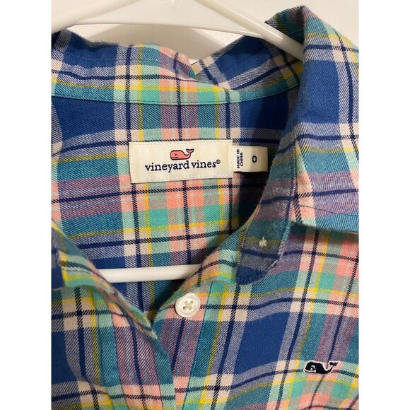 Women's Vineyard Vines 3/4 Button Down Plaid Shirt - Picture 4 of 5